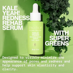 Kale Yeah! serum bottle highlights 5% Niacinamide for calmer skin.