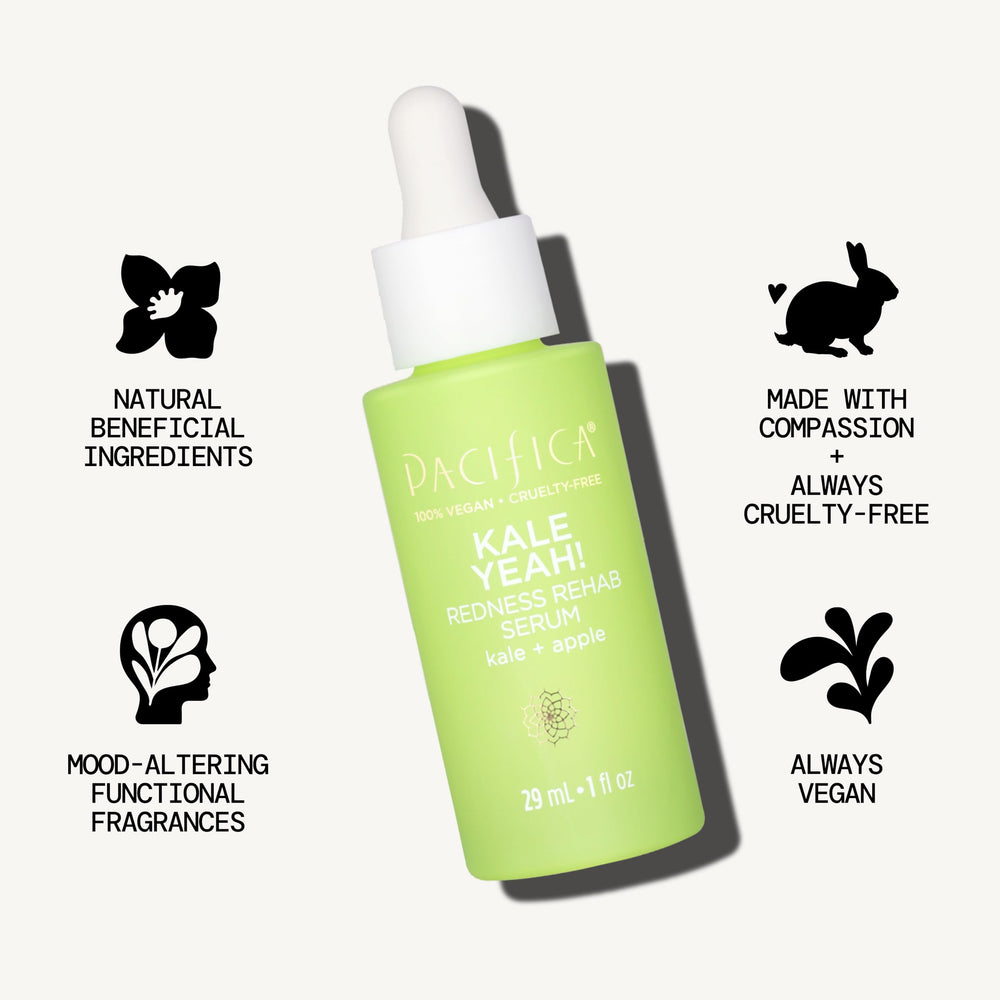 Vegan and cruelty-free badge with recyclable packaging communicates planet-friendly care.