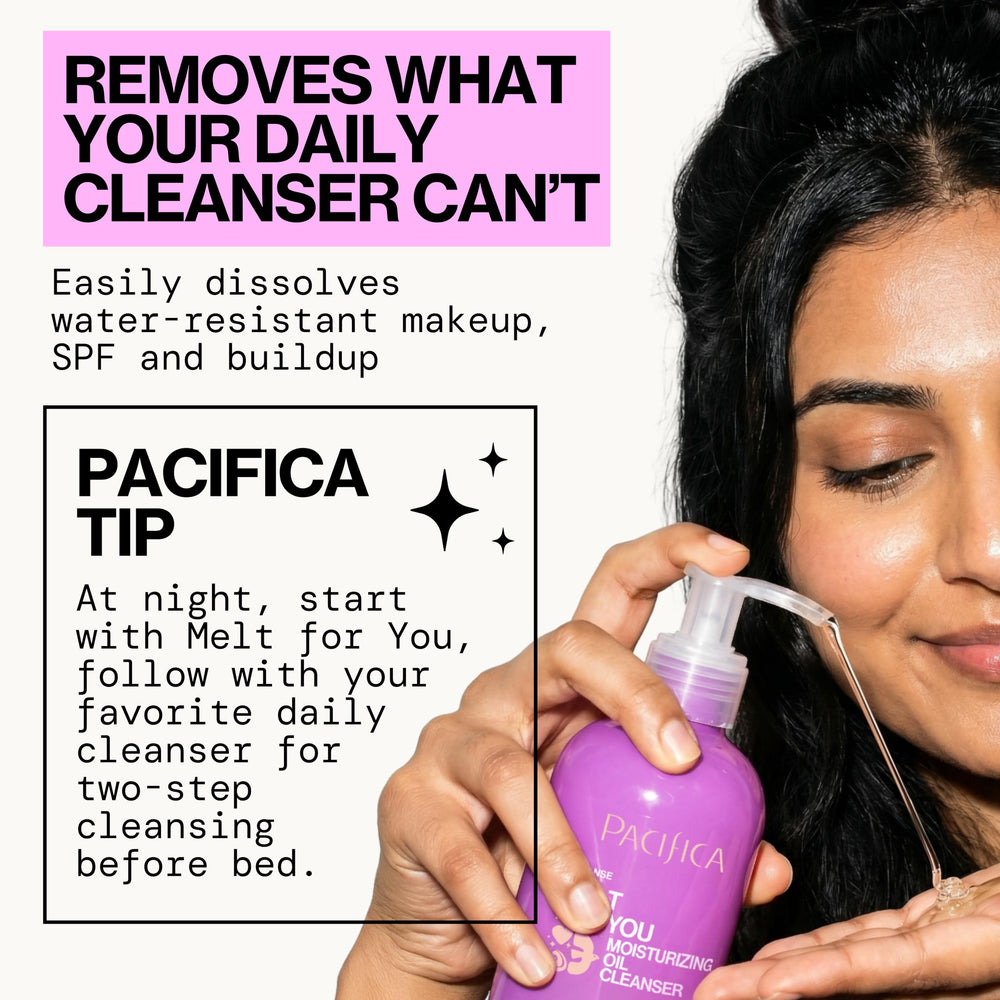 Pores appear purged during cleansing for a refreshed look.