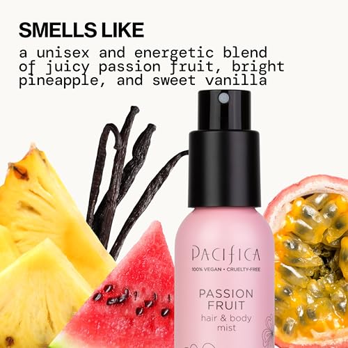 Pacifica Passion Fruit bottle spray demonstrates easy application for a refreshing scent