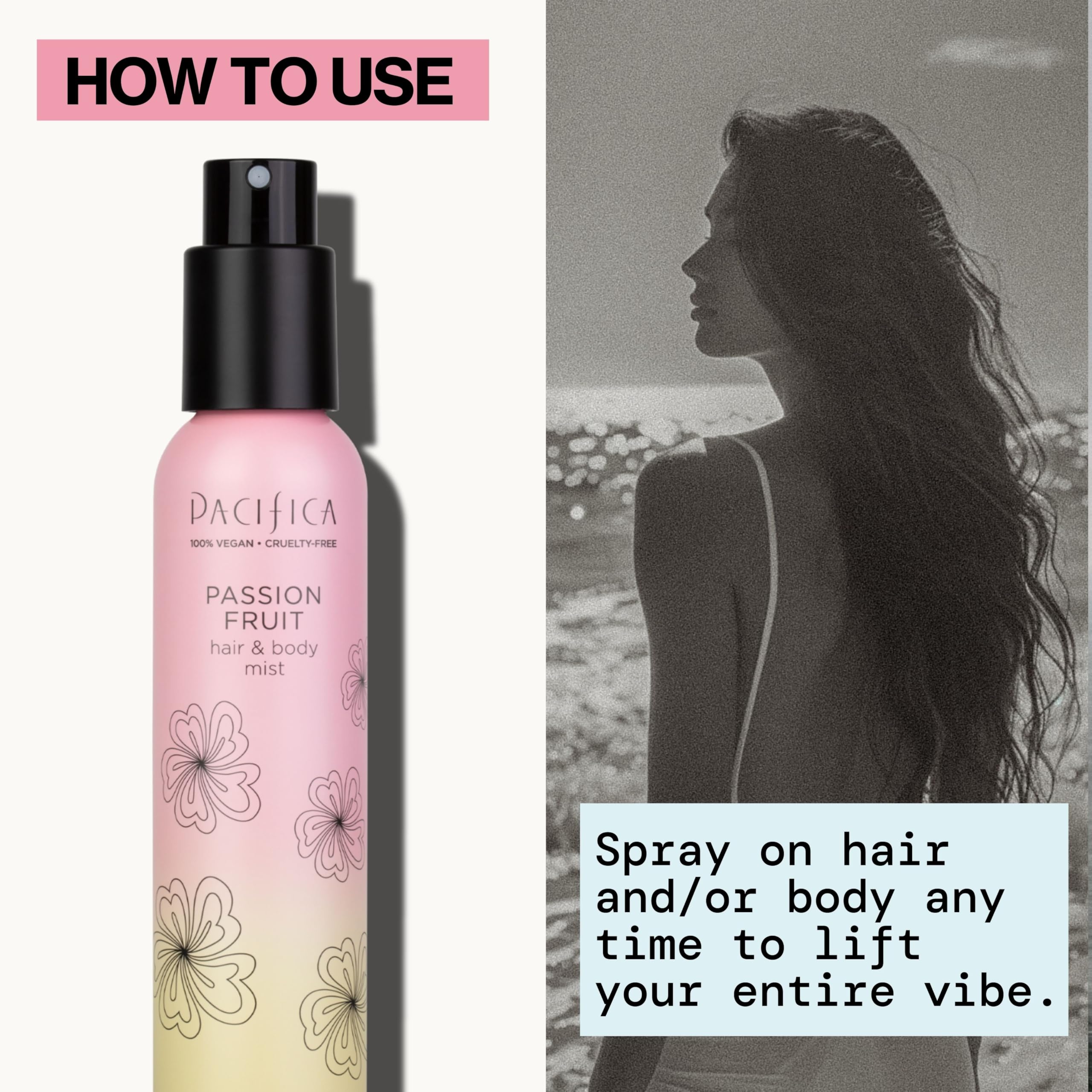 Daywear application of Pacifca Passion Fruit for everyday freshness