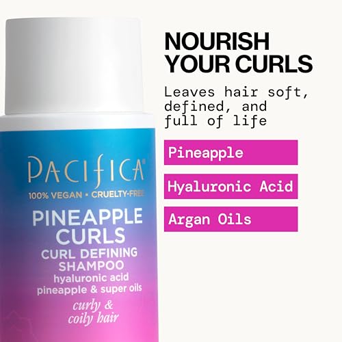 Pacifica Pineapple Curls conditioner texture closeup showing slip for detangling