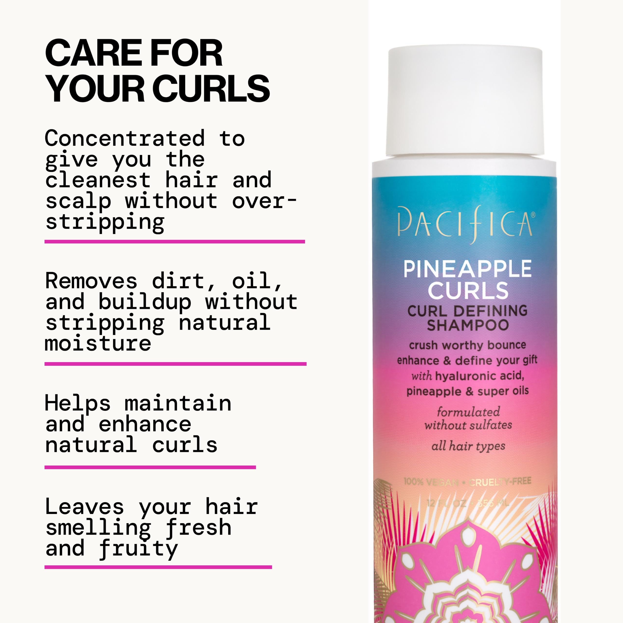 Pacifica Pineapple Curls model hair with defined, bouncy curls