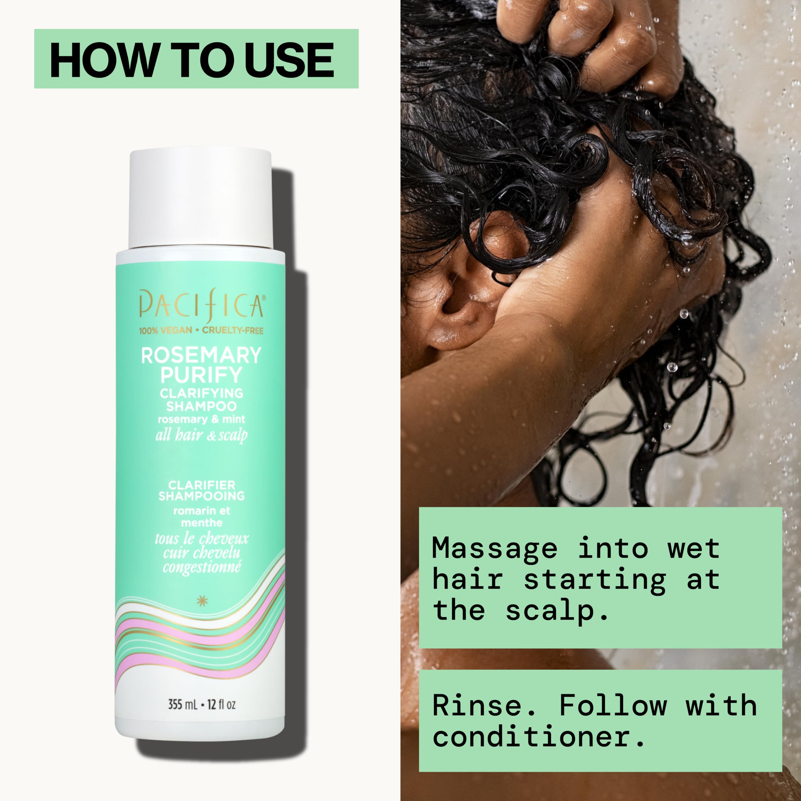 Pacifica Rosemary Purify duo flatlay presents a complete cleansing routine.