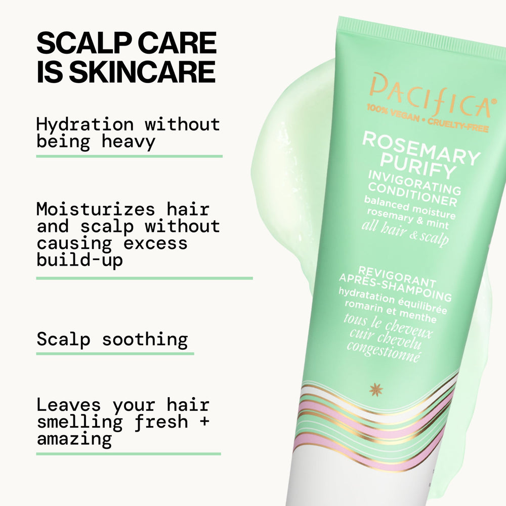 Pacifica Rosemary Purify set packaging emphasizes vegan, cruelty-free origins.