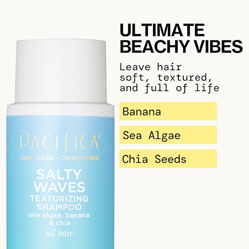 Pacifika Salty Waves conditioner bottle delivers soft, buoyant hair and subtle texture