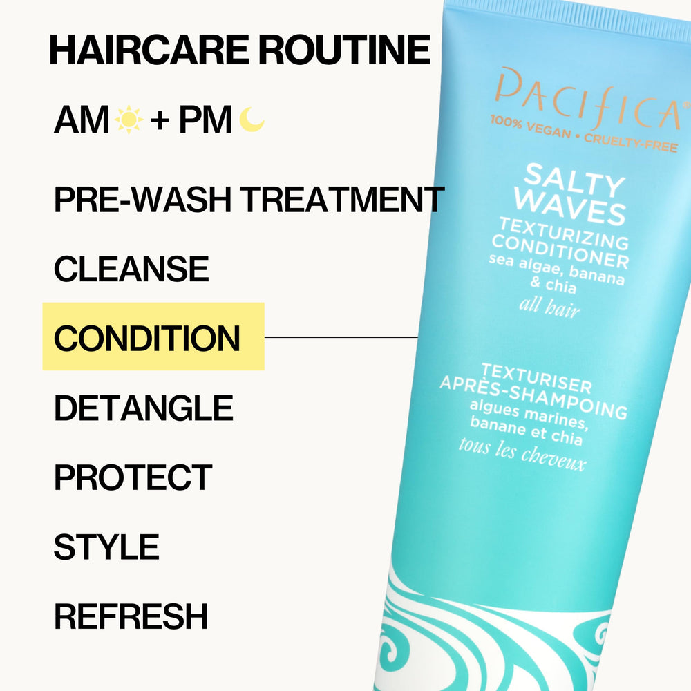 Pacifica Salty Waves textured ends illustrate subtle grip for beachy looks
