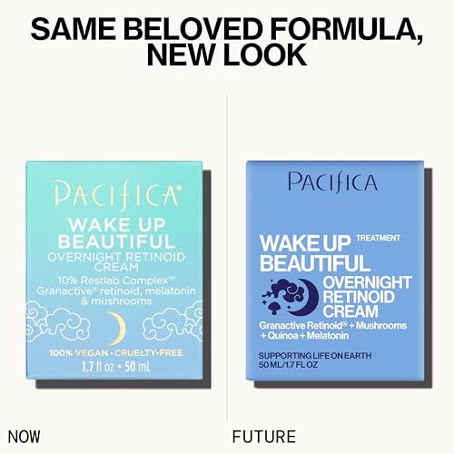 Texture close-up of Pacifica Wake Up Beautiful cream highlighting rich hydration.