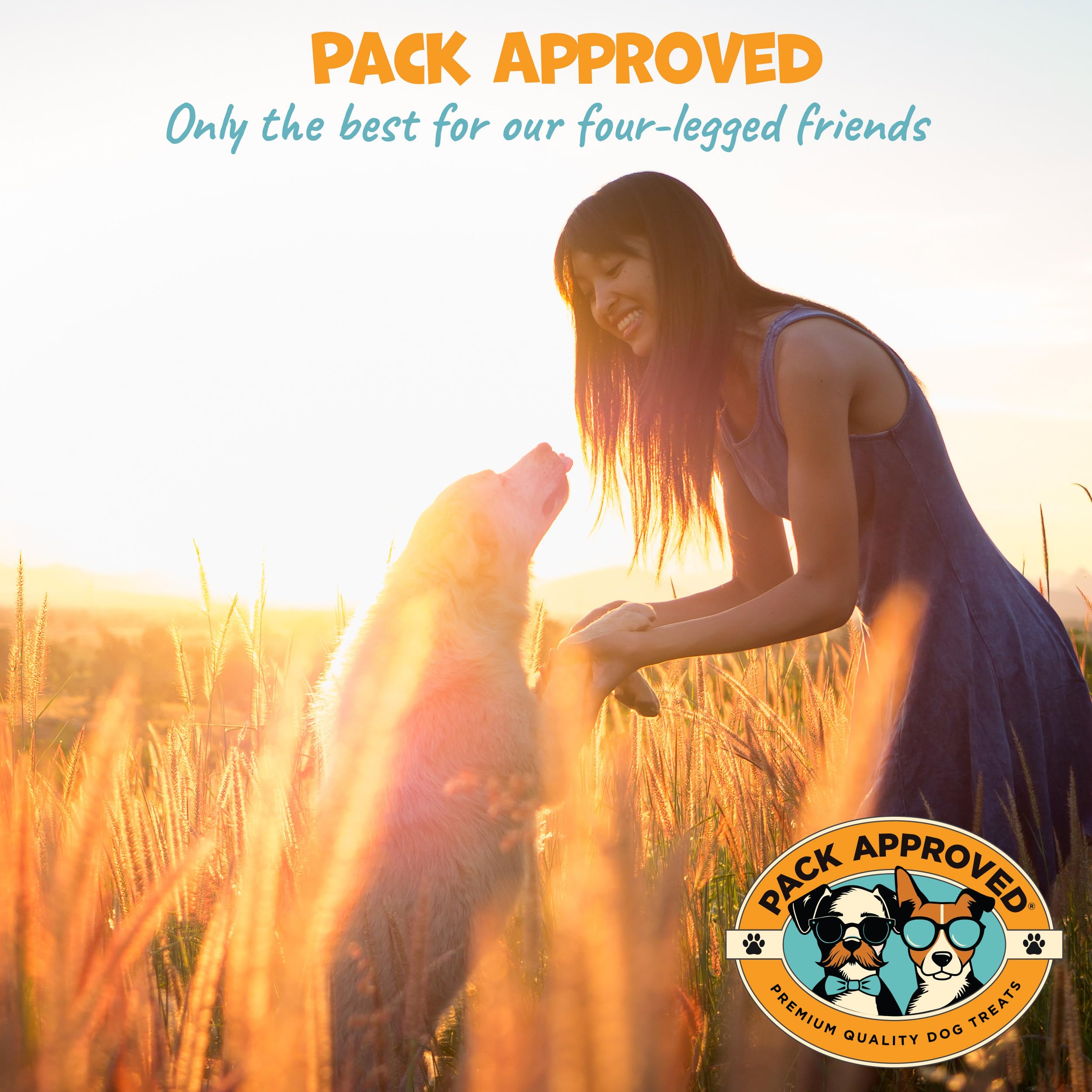 Pack Approved beef cheek rolls designed for medium dogs' chewing pleasure.