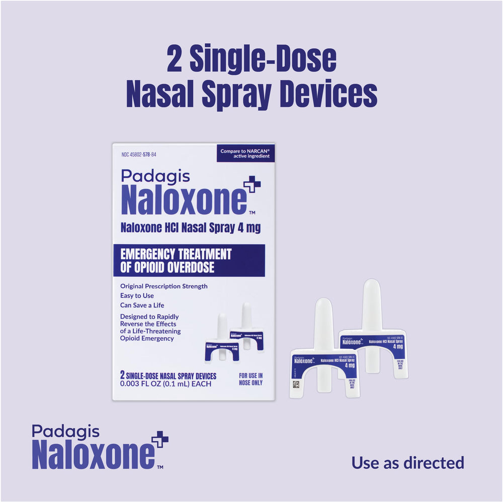 Padagis Naloxone emergency kit ready for quick response.