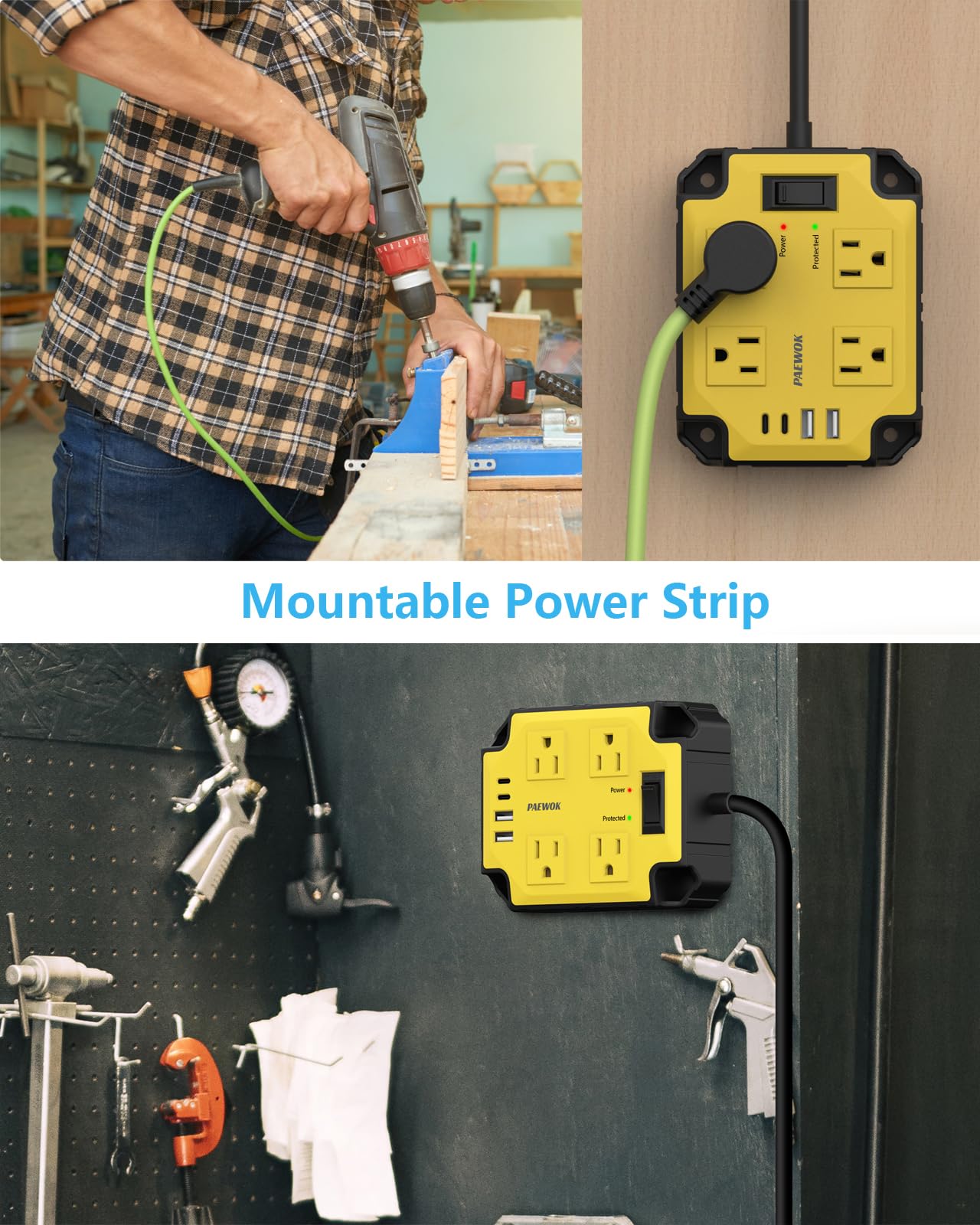 PAEWOK 15A protection for reliable overload handling during busy jobs.