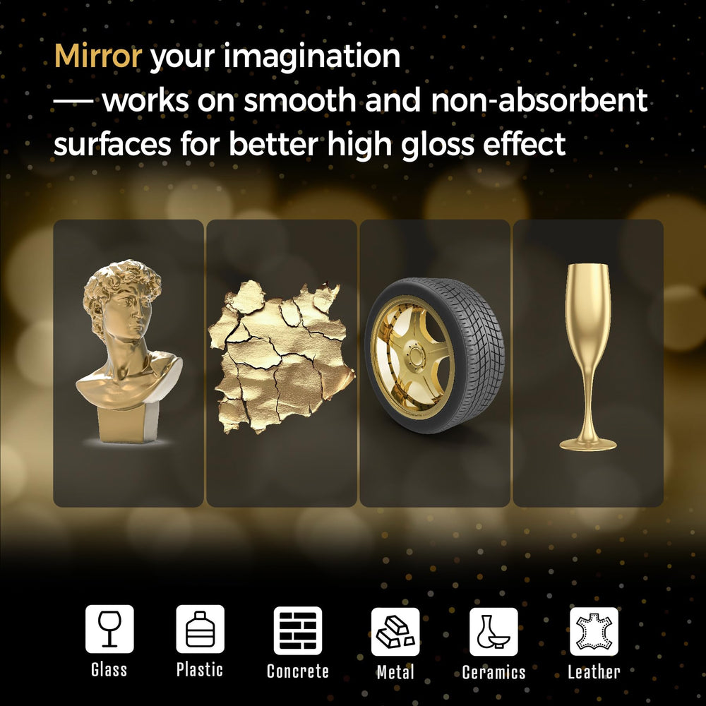 Pagather chrome paint applied to metal surfaces for bold accents
