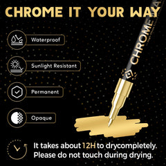 Pagather liquid chrome pens with durable formula and UV resistance