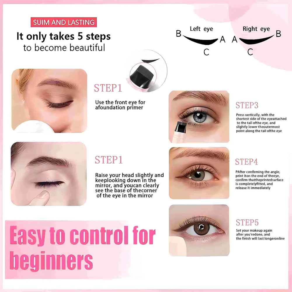 PAGE VINE Cat-Eye Look made easy with stamped wing and pen tips.