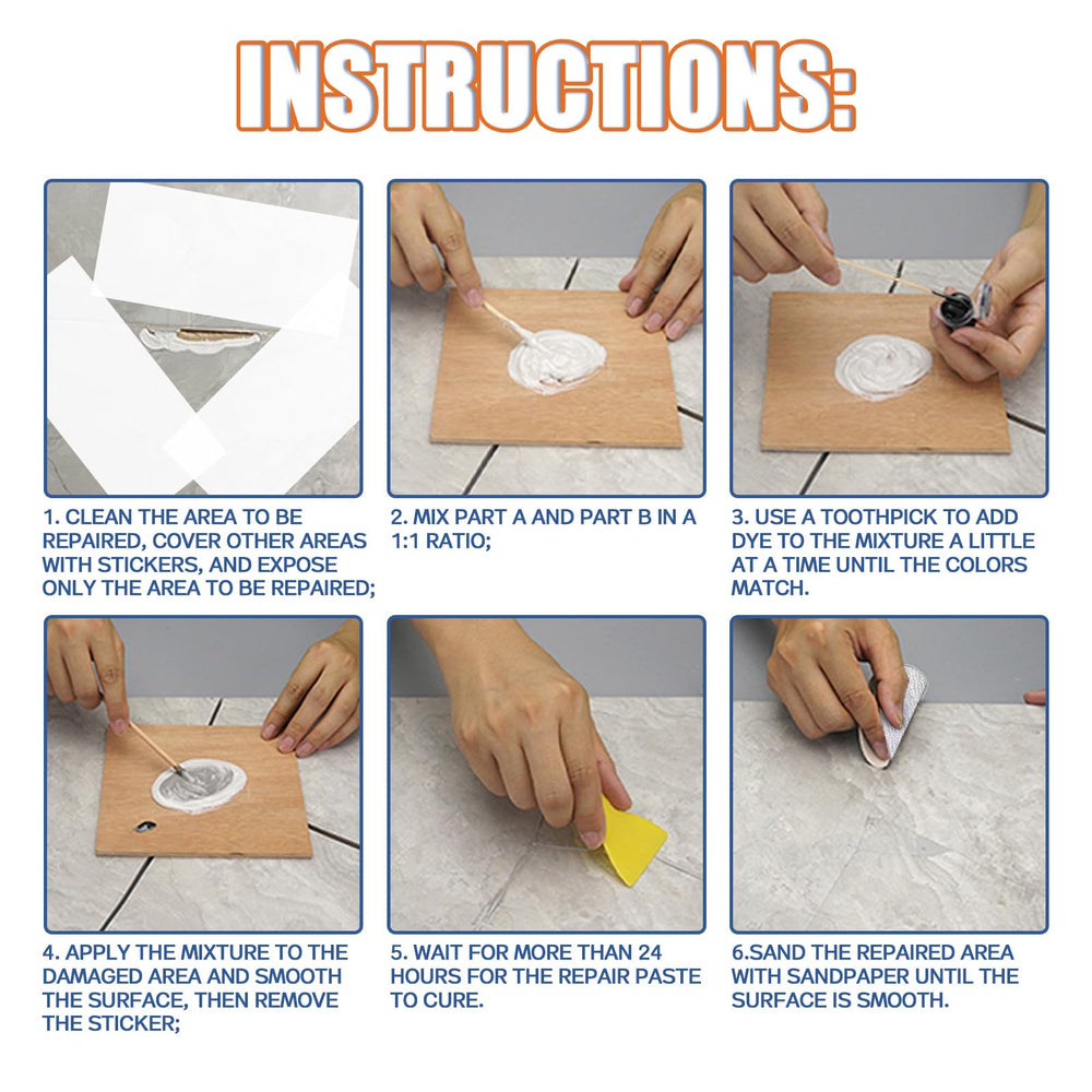 Paistely ceramic tile repair kit suitable for ceramics, enamel, marble, quartz.