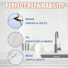 Paistely repair tools shown for easy DIY tub crack repairs.