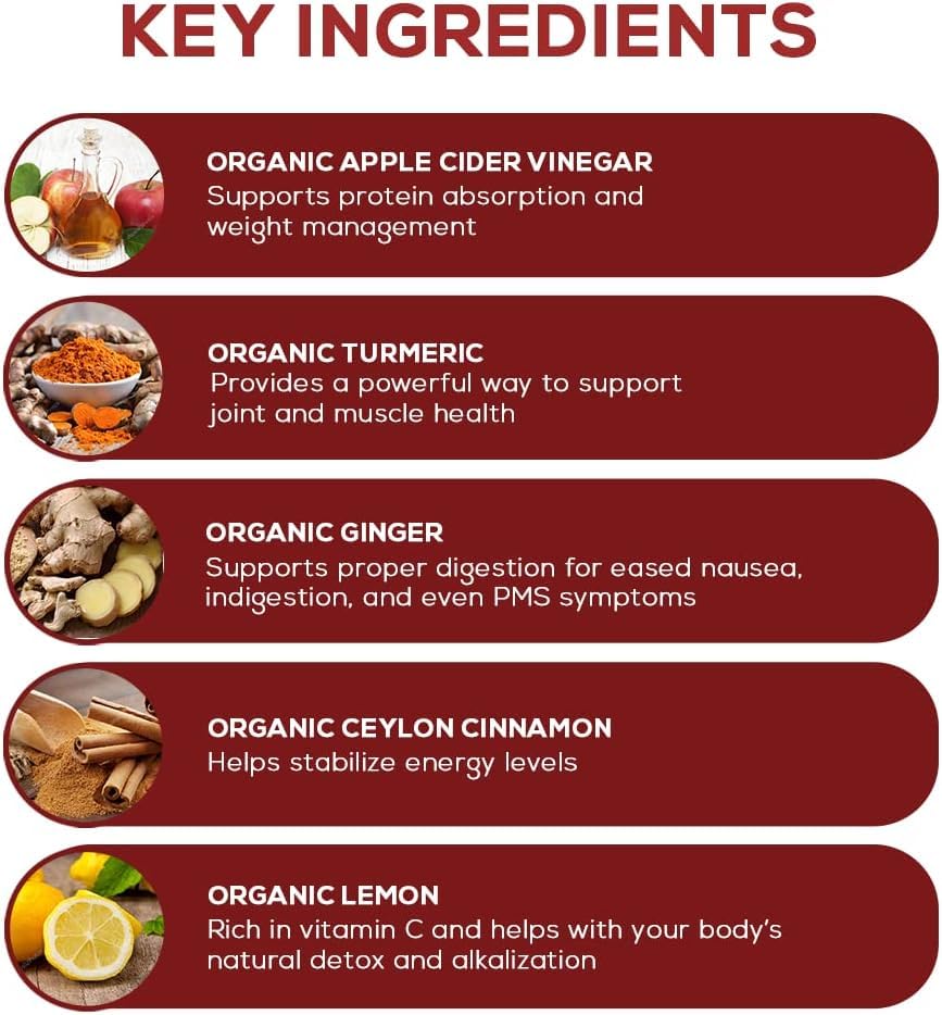 Paleovalley Apple Cider Vinegar Complex ingredients like turmeric and lemon support daily wellness.