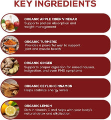 Paleovalley Apple Cider Vinegar Complex ingredients like turmeric and lemon support daily wellness.