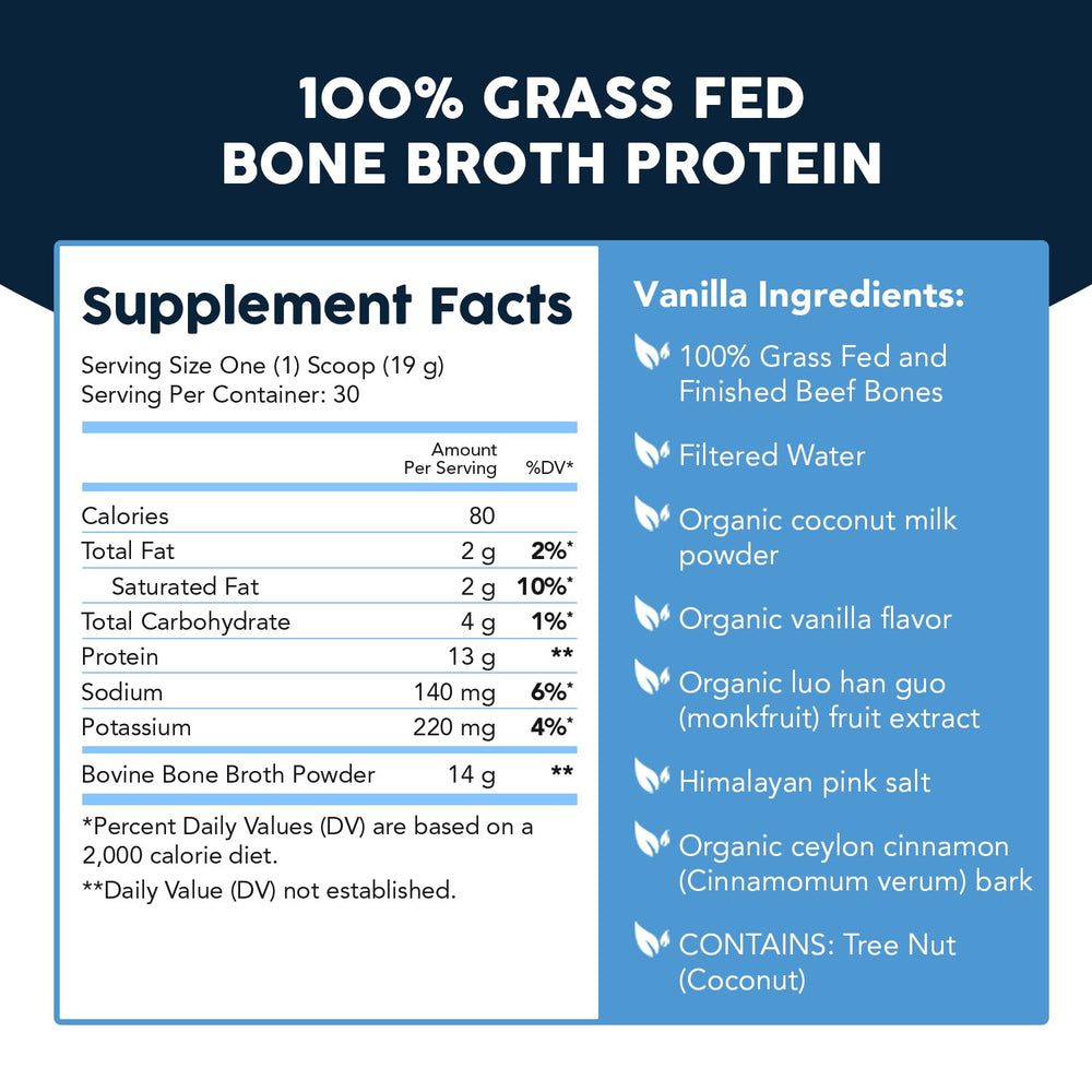 Paleovalley bone broth protein vanilla stirred into smoothie for smooth texture
