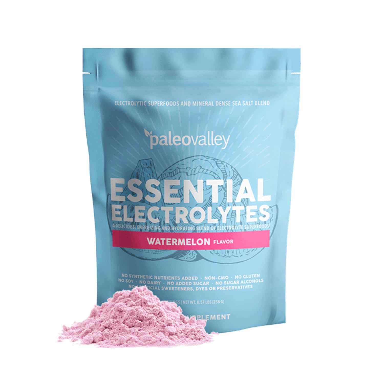 Paleovalley Essential Electrolytes Watermelon bottle for on-the-go hydration