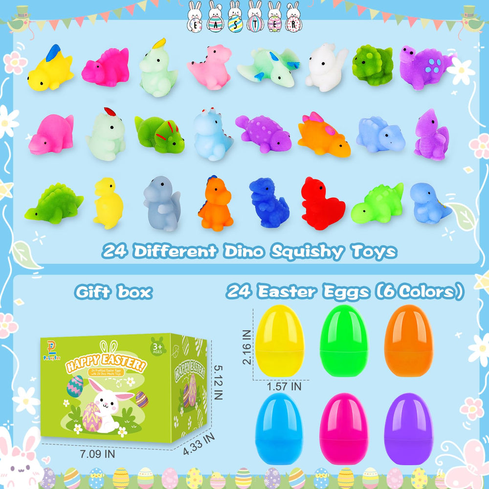 PaLeyFer squishy dinosaur toys inside eggs for tactile play and on-the-go fun