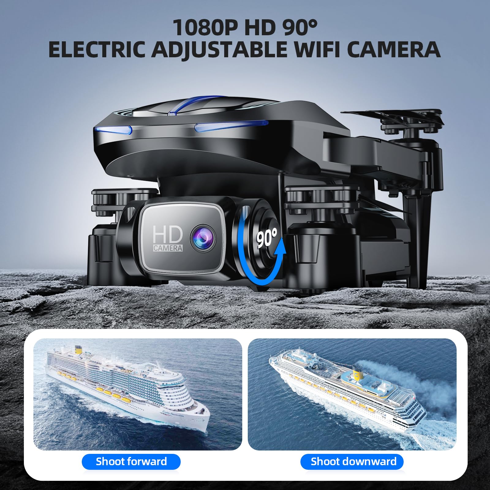 Pallton Drone foldable design with portable carrying case.