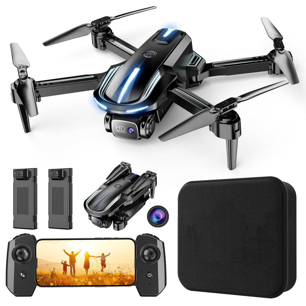 Pallton Drone One-Key Start for easy flights indoors and outdoors.