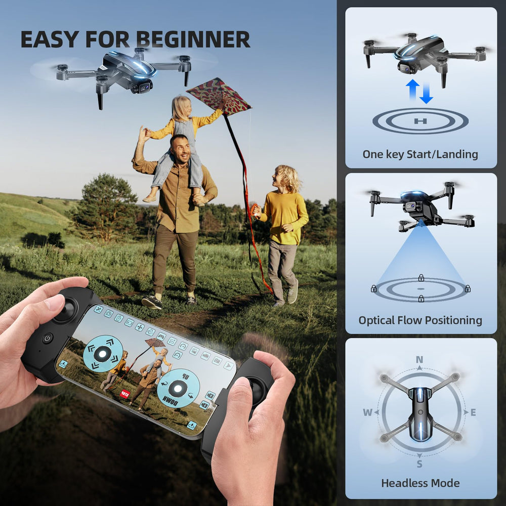 Pallton Drone two batteries extend flight time up to 24 minutes.