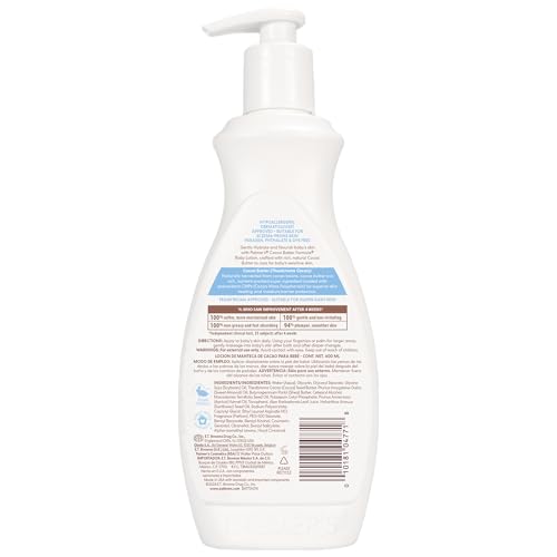 Texture closeup of Palmer's Cocoa Butter Baby Lotion for smooth application