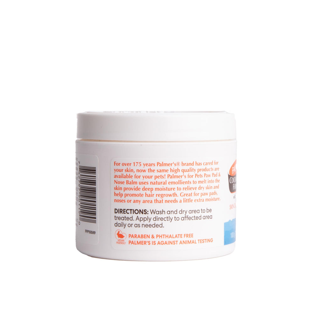 Palmer's for Pets paw and nose balm ready for multi-area use on a dog's dry skin