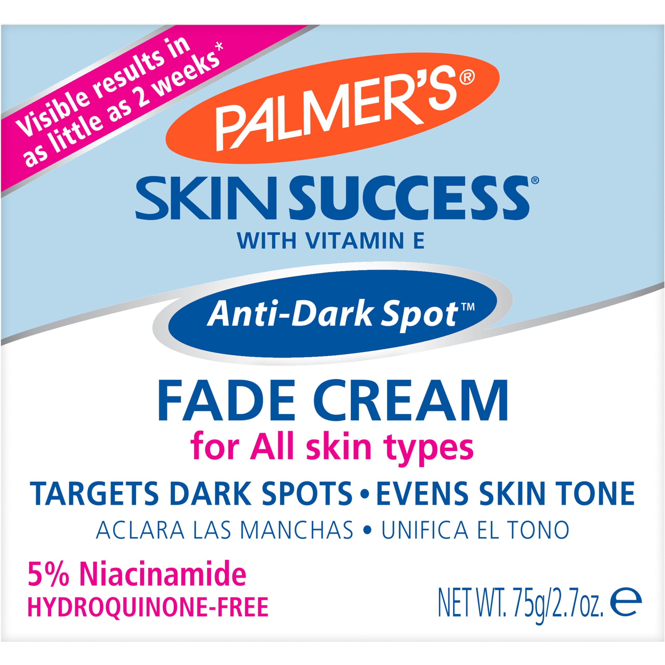 Palmer's Skin Success 2-7-ounce jar highlights a moisturizing face cream.