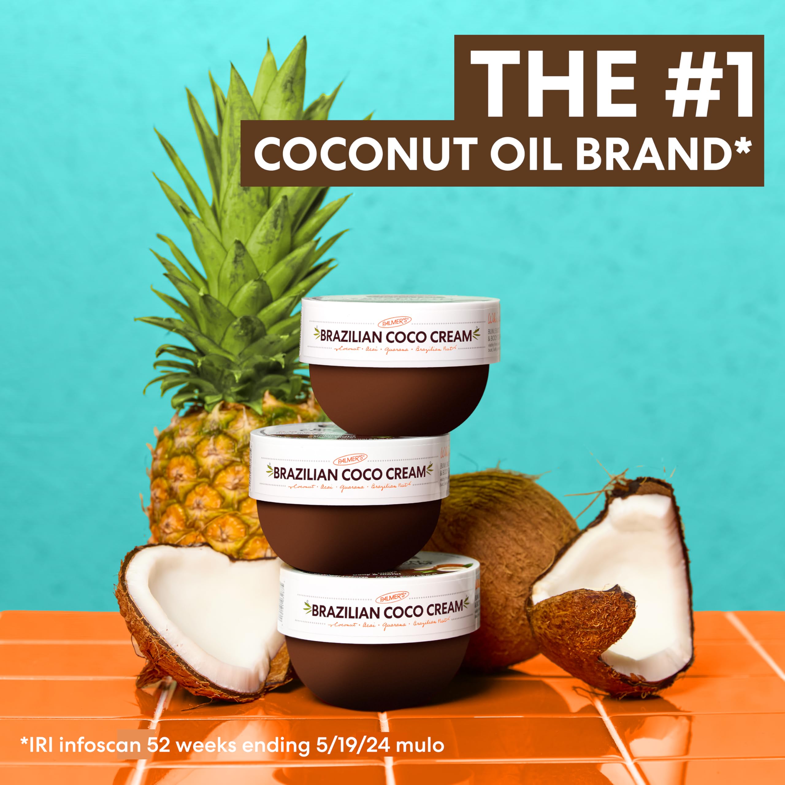 Palmer's Brazilian Coco Cream jar close-up highlights vegan and cruelty-free status