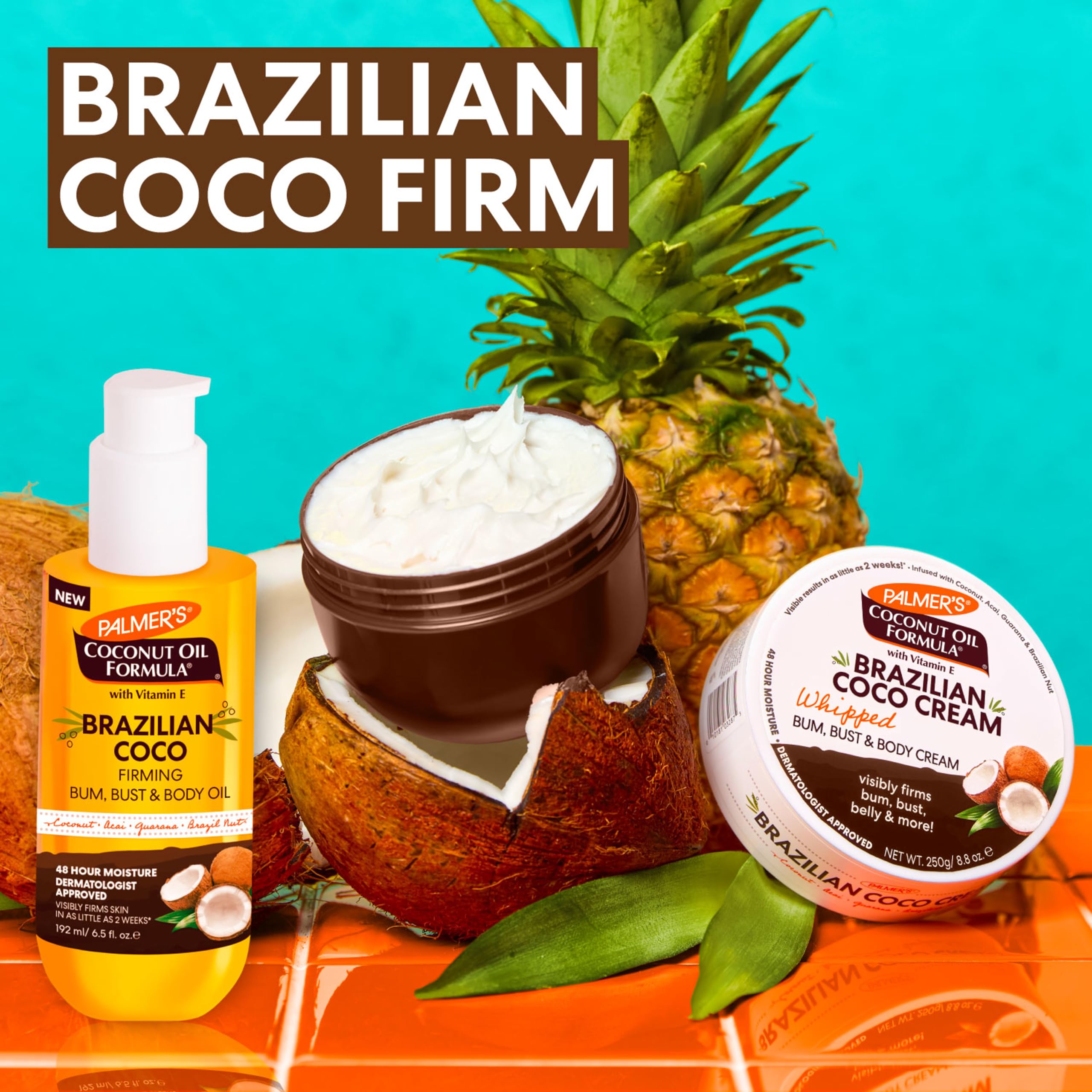 Tropical scent vibe suggested by Palmer's packaging and imagery.