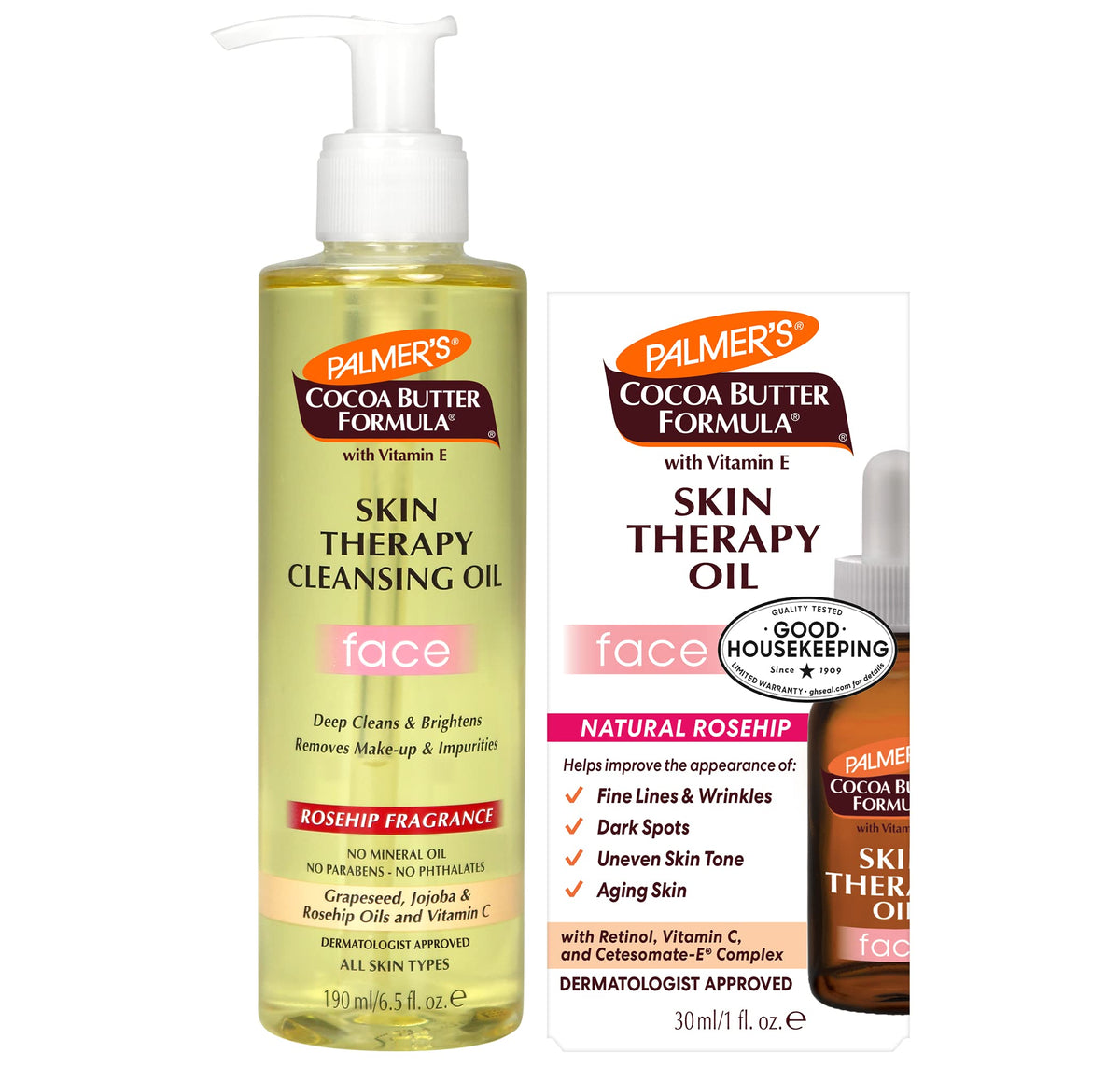 Palmer's cleansing oil dissolves dirt and makeup for a refreshed complexion.