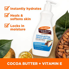 Palmers Cocoa Butter Daily Skin Therapy lotion texture close-up shows rich moisture.