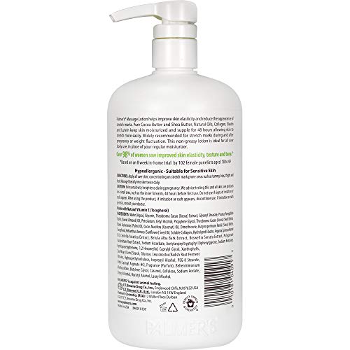 Palmer's Cocoa Butter Massage Lotion texture close-up showing non-greasy hydration for all-over body use