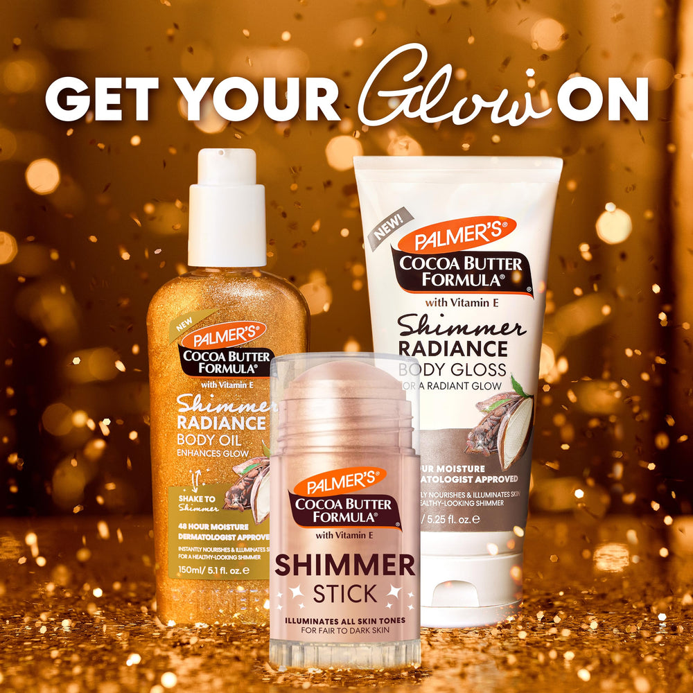 Vegan, cruelty-free shimmer stick from Palmer's for glow.