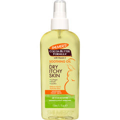 Palmer’s Cocoa Butter Soothing Oil bottle with pump for easy, mess-free application