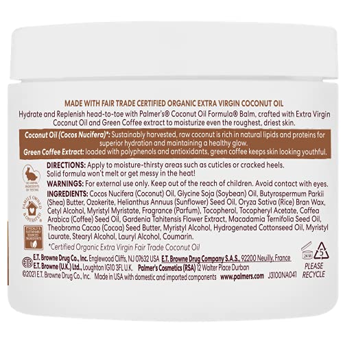 Palmer's balm jar close-up highlighting solid texture for mess-free moisturization.
