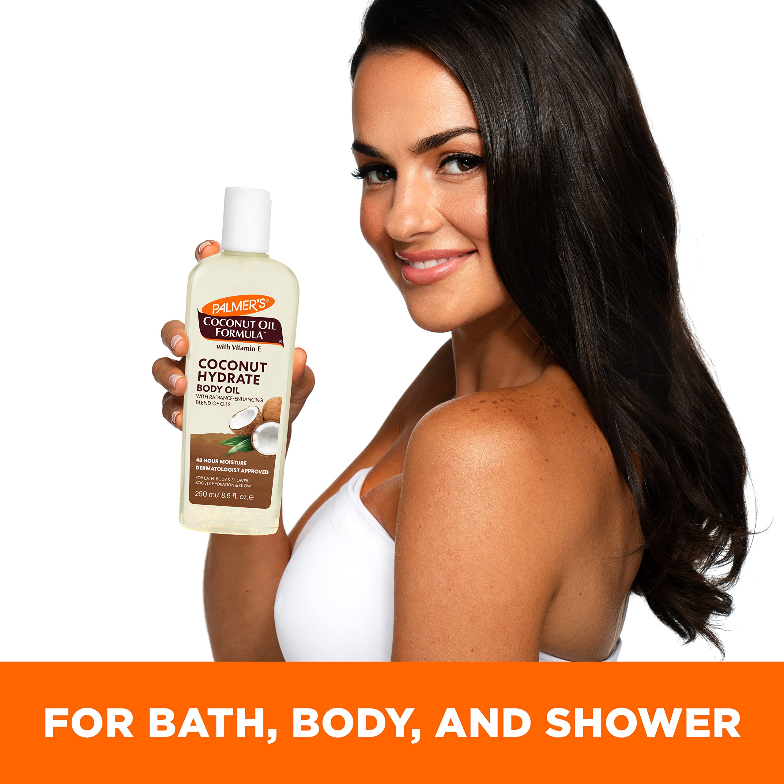 8.5 oz Palmer's Coconut Oil Formula bottle ready for daily use.