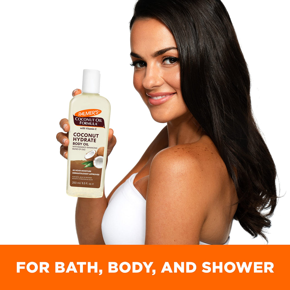 8.5 oz Palmer's Coconut Oil Formula bottle ready for daily use.
