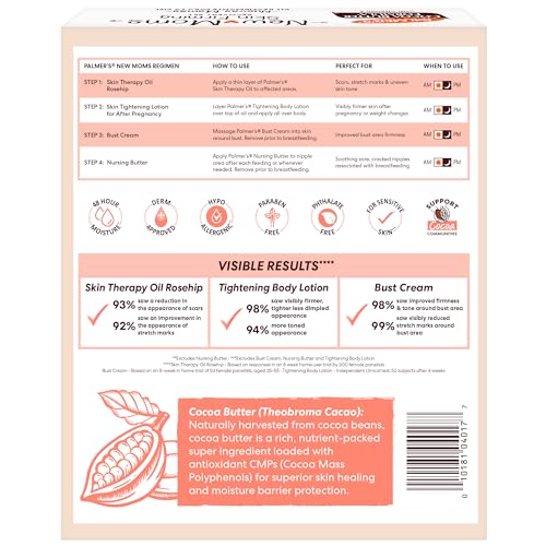 Dermatologist approved Palmer's label visible on product bottle.