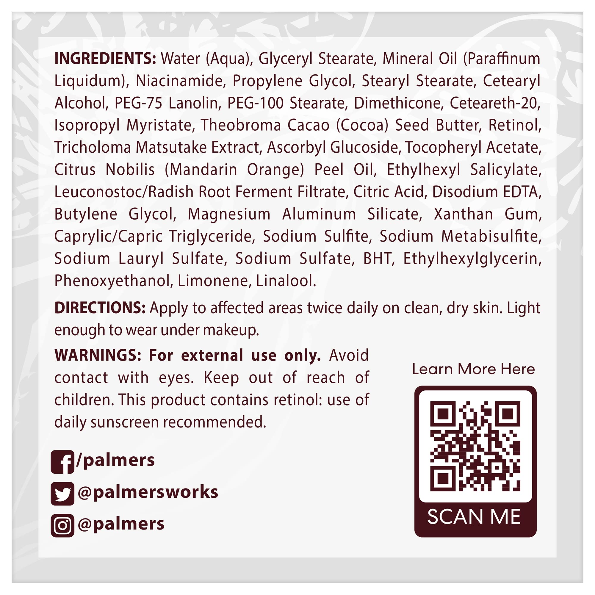 Palmer's Cocoa Butter Formula alongside other body care items.