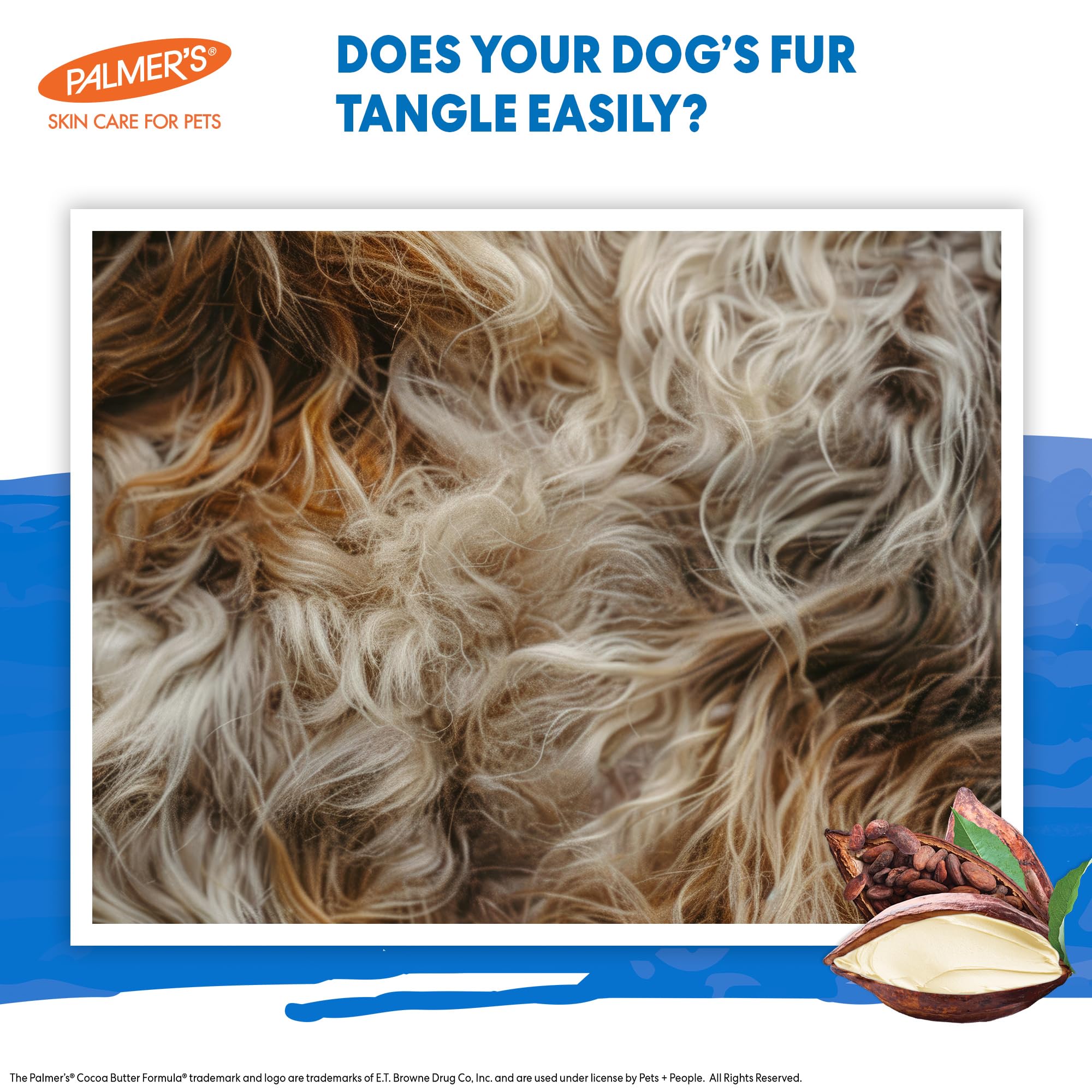 Palmer's for Pets coat spritz-on demonstrates moisture and manageability