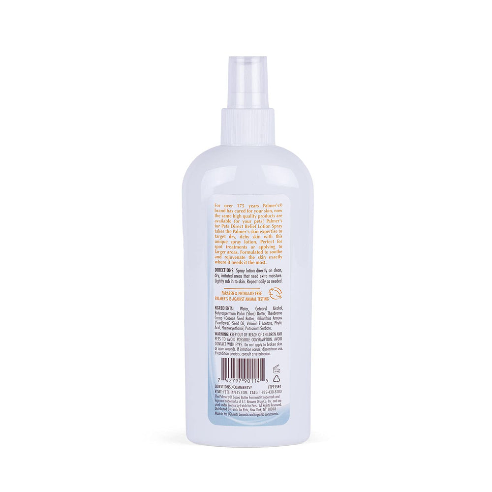 Palmer's for Pets dog care spray supports regular grooming with quick absorption.