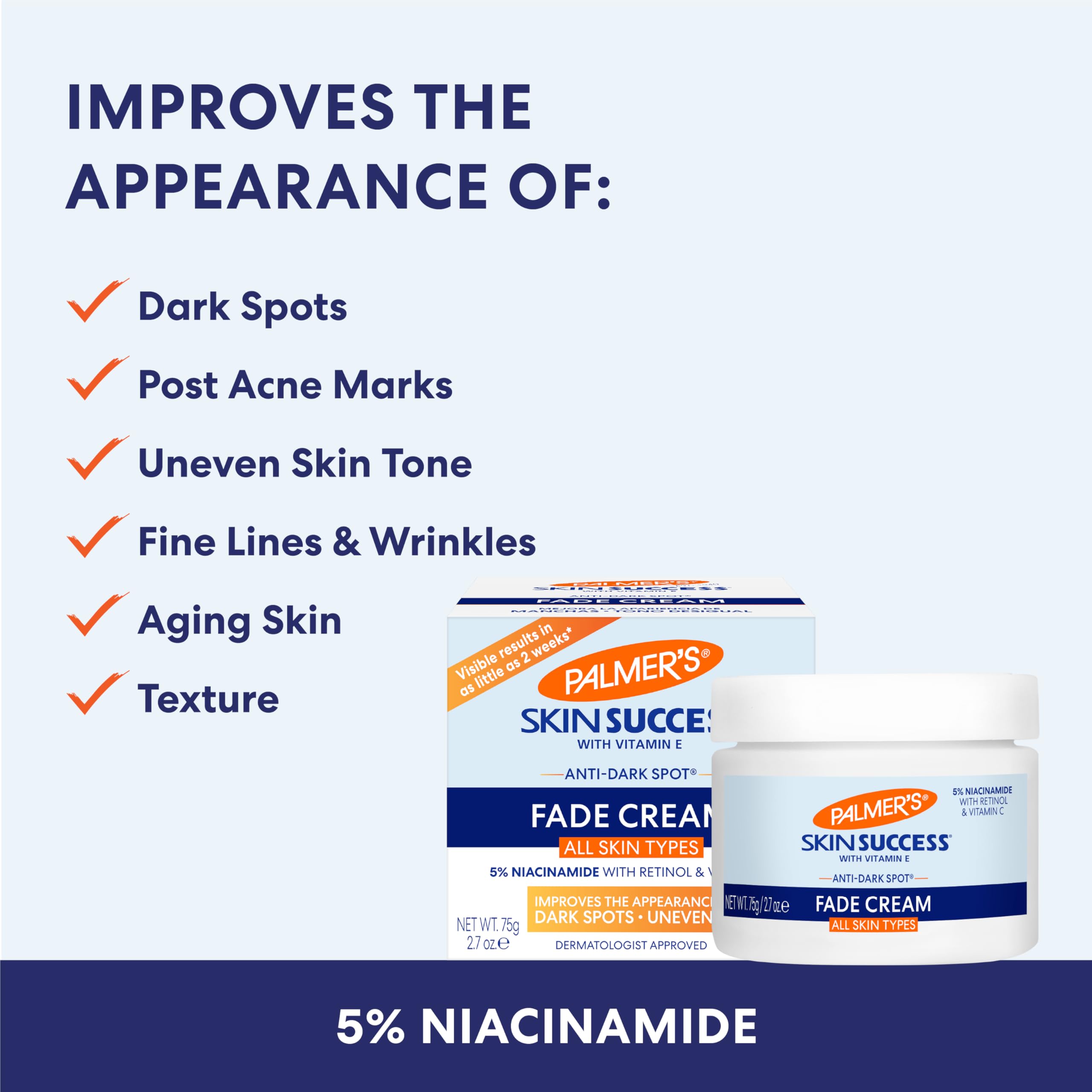 Hands applying Palmer's cream to spot areas on the face.