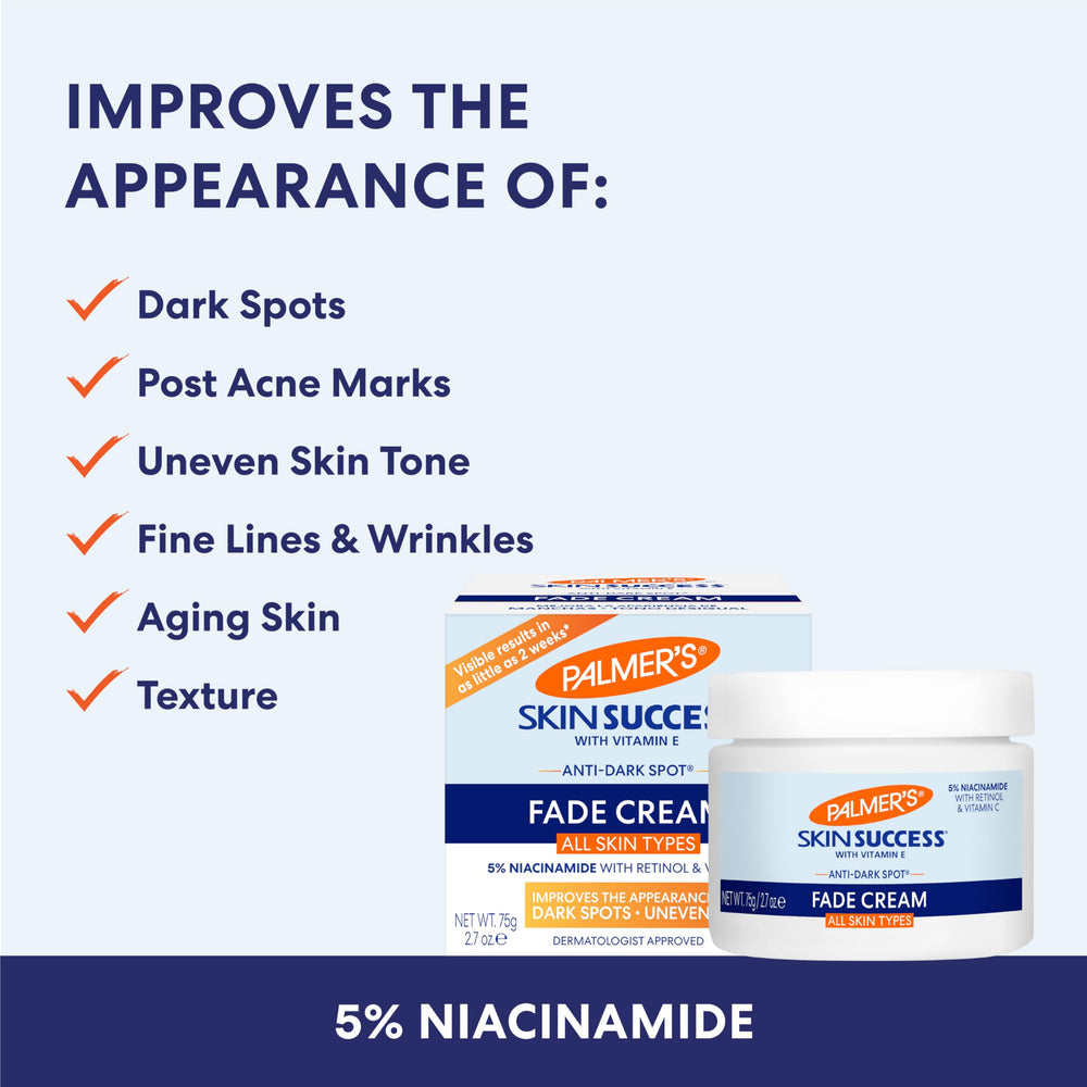 Hands applying Palmer's cream to spot areas on the face.
