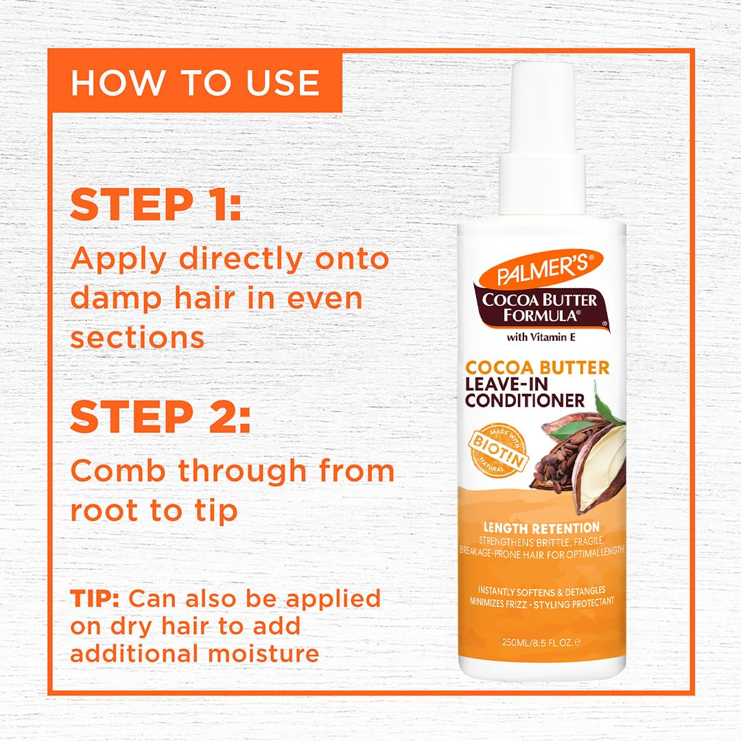 Palmer's leave-in applied on damp hair from root to tip.