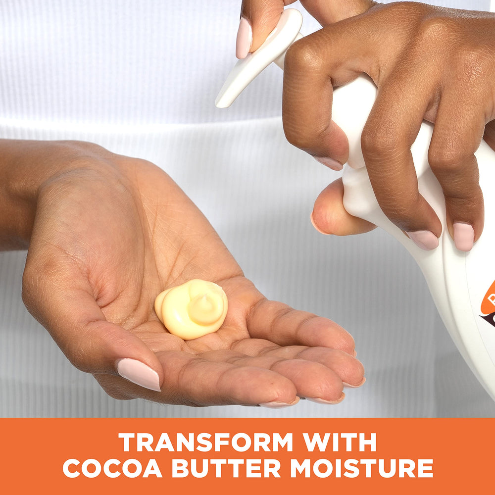 Lotion being applied to dry skin for quick absorption.