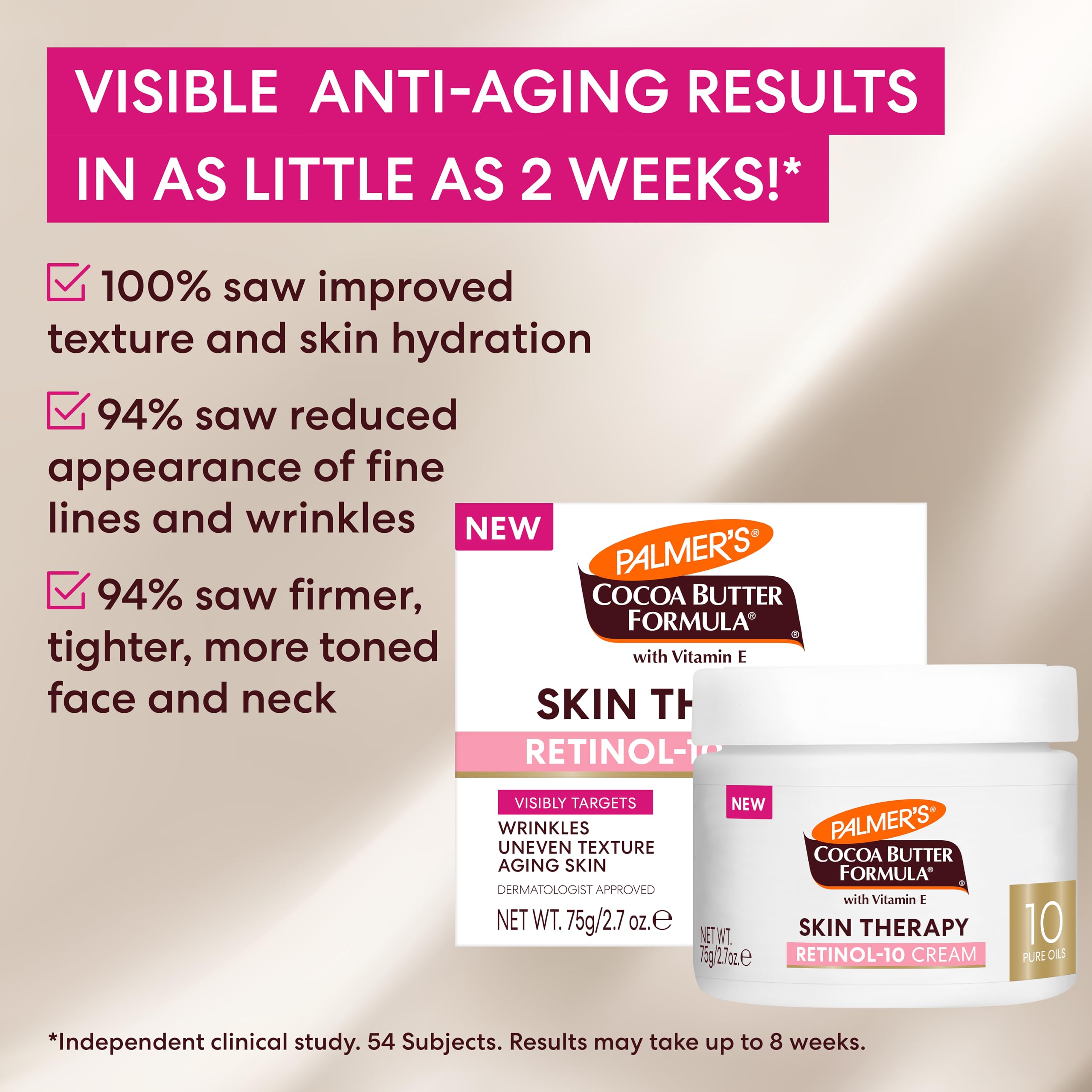 Palmer's packaging box front displaying dermatologist-approved skincare.